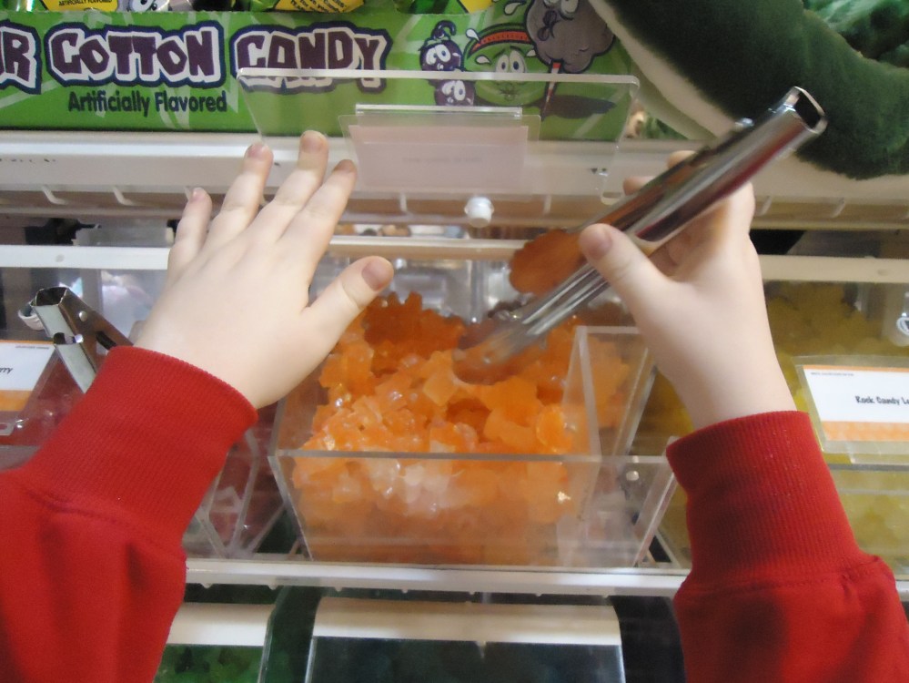 Hands in the candy jar.