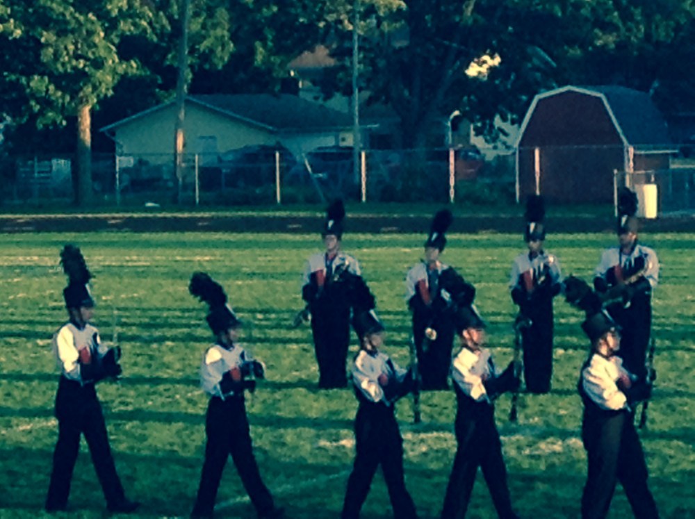 My daughter and her friend back row center and right of center.