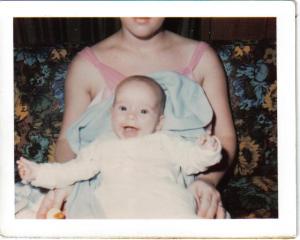 My brother Chris with my mom, long before me.