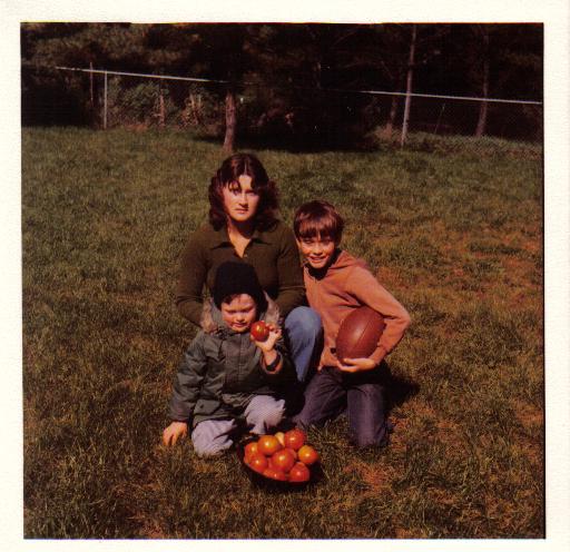 Mom, Chris, and I mid-70s.